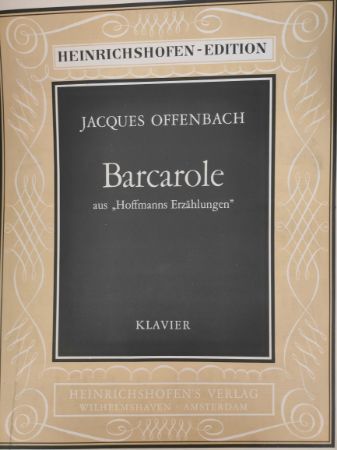 OFFENBACH:BARCAROLE AUS HOFFMANNS ERZAHLUNGEN KLAVIER