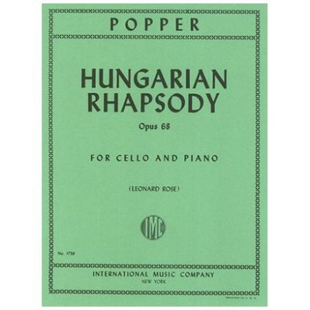 POPPER:HUNGARIAN RHAPSODY OP.68 CELLO AND PIANO