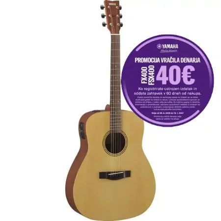 Slika ELEKTRO AKUSTIČNA KITARA YAMAHA FX400 Natural satin - CASHBACK