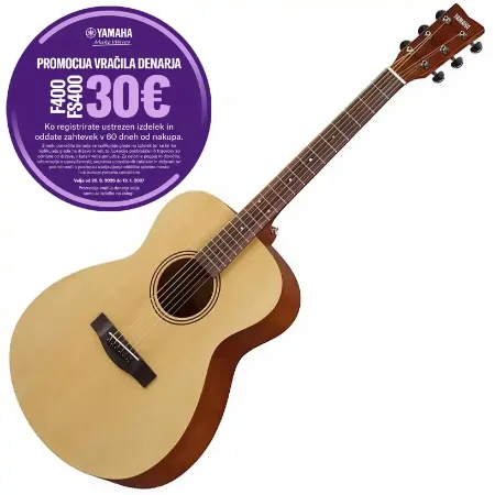 Slika AKUSTIČNA KITARA YAMAHA FS400 Natural Satin - CASHBACK