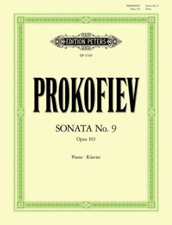 PROKOFIEV:SONATA NO.9 OP.103 PIANO SOLO