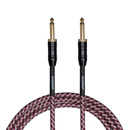 Cascha kitarski kabel Professional Line Guitar Cable, Straight, Tweed Red, 3m