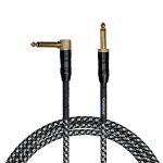 Cascha kitarski kabel Professional Line Guitar Cable, Angled, Tweed Black 9m