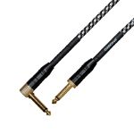 Cascha kitarski kabel Professional Line Guitar Cable, Angled, Tweed Black 9m