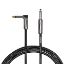 Cascha kitarski kabel Standard Line Guitar Cable, Angled, Black Tweed, 9m
