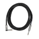 Cascha kitarski kabel Standard Line Guitar Cable, Angled, Black Tweed, 9m