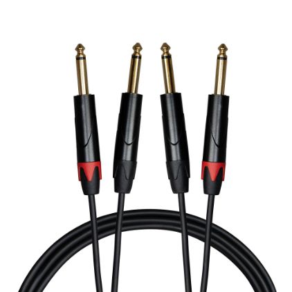Cascha kabel 2x mono Jack 6,3 mm (1/4") (moški) na 2x mono Jack 6,3 mm (1/4") 1m