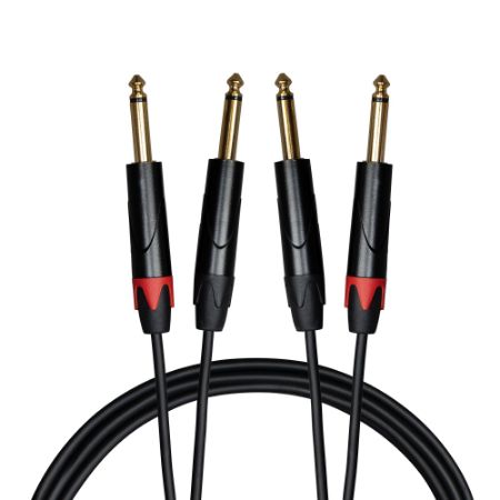 Cascha kabel 2x mono Jack 6,3 mm (1/4") (moški) na 2x mono Jack 6,3 mm (1/4") 1m