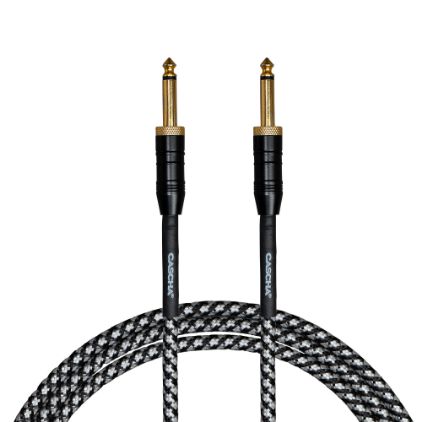 Cascha kitarski kabel Professional Line Guitar Cable, Straight, Tweed Black 9m