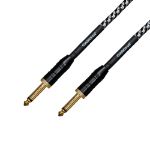 Cascha kitarski kabel Professional Line Guitar Cable, Straight, Tweed Black 9m