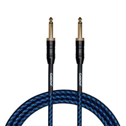 Cascha kitarski kabel Professional Line Guitar Cable, Straight, Tweed Blue 9m