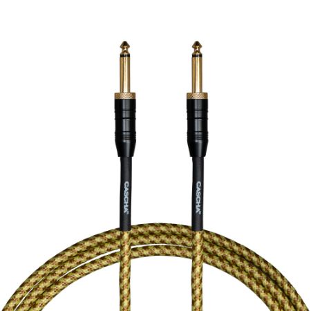 Cascha kitarski kabel Professional Line Guitar Cable, Straight, Tweed Natura, 6m
