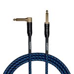 Cascha kitarski kabel Professional Line Guitar Cable, Angled, Tweed Blue, 9m
