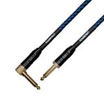 Cascha kitarski kabel Professional Line Guitar Cable, Angled, Tweed Blue, 9m