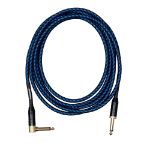 Cascha kitarski kabel Professional Line Guitar Cable, Angled, Tweed Blue, 9m
