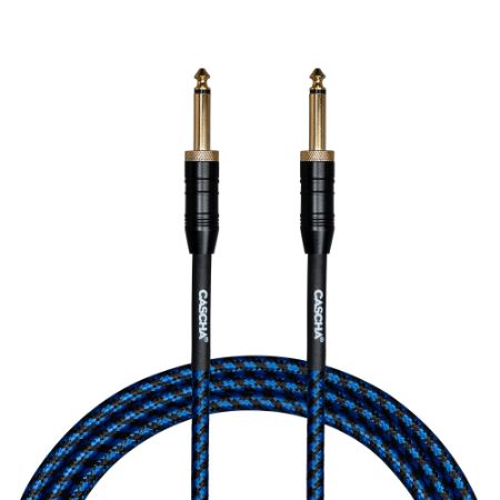 Cascha kitarski kabel Professional Line Guitar Cable, Straight, Tweed Blue 6m