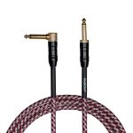 Cascha kitarski kabel Professional Line Guitar Cable, Angled, Tweed Red, 3m