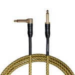 Cascha kitarski kabel Professional Line Guitar Cable, Angled, Tweed Natural, 6m