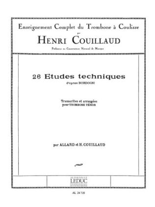 COUILLAUD/BORDOGNI:26 ETUDES TECHNIQUES TENOR TROMBONE
