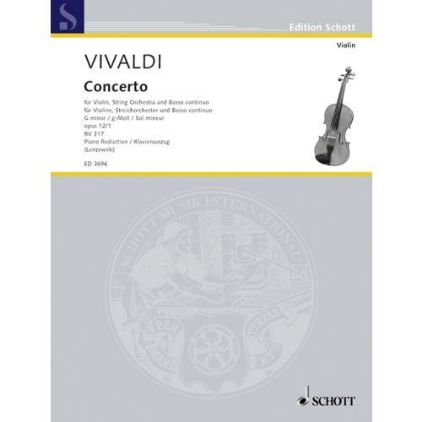 VIVALDI:CONCERTO OP.12/1 RV 317 VIOLIN AND PIANO (LENZEWSKI)