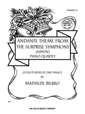BILBRO:ANDANTE THEME FROM THE SUPRISE SYMPHONY (HAYDN) 8ANDS ONE PIANO