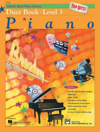 ALFRED'S BASIC PIANO LIBRARY DUET TOP HITS BOOK LEVEL 3